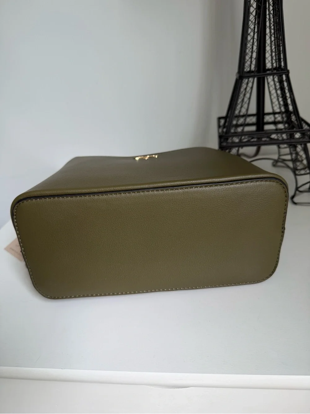Olive Green Dragonfly Accent Top-Handle Satchel